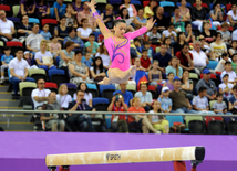 İdman gimnastikası üzrə fərdi çoxnövçülük yarışlarının finalı keçirilir. Bakı, Azərbaycan, 18 iyun 2015